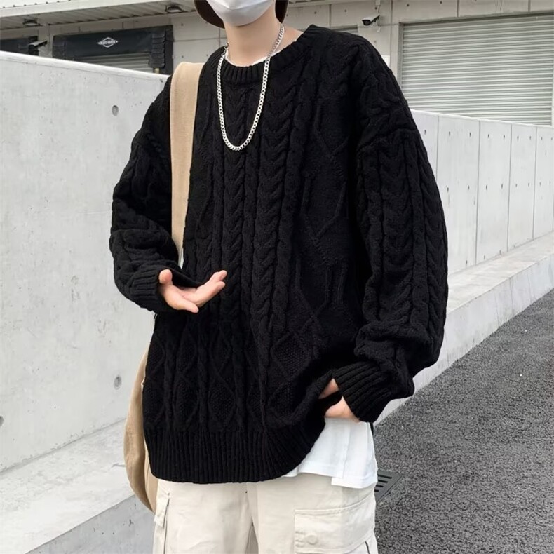 B306P50秋冬男装男生毛衣线衫时尚宽松男日系打底衫,男装T恤,星座512-6