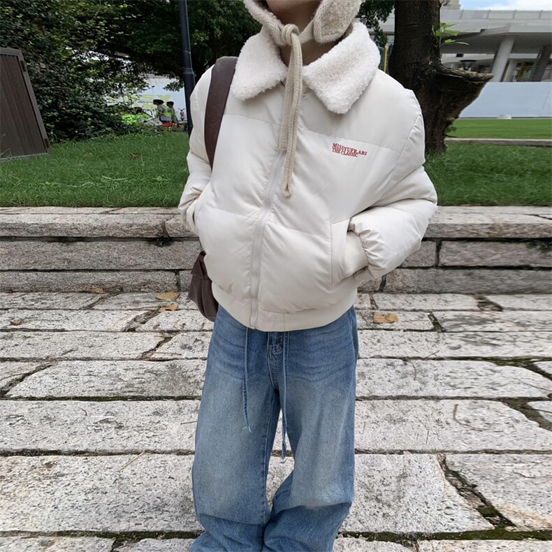 A560-P88新款美式复古羊羔毛翻领棉服,男装棉衣,星座911