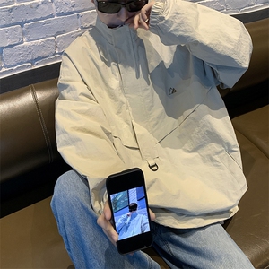 A677-P49 户外机能冲锋衣外套男秋季撞色拼色百搭宽松工装夹克图片