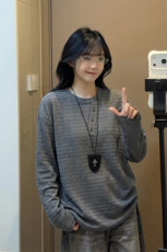 松弛感舒适时尚上衣韩系ins风极简亨利领肌理感T恤HY906TP35控58，男装T恤，电商A102B