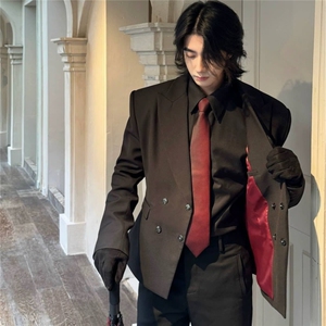 有货DXZ262-批65免烫双排扣西服套装男士修身商务休闲图片