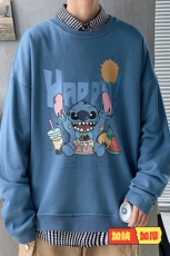 S6077-P35加绒-P40春季圆领卫衣男大码韩版宽松长袖外套男，男装卫衣，电商A040