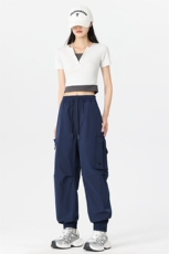 户外束脚冲锋裤女夏季宽松休闲裤登山纽扣工装裤A406K3505特P58，男装休闲裤，星座309（原A406）