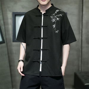 新款风刺绣汉服时尚唐装华夫格T329-P58-控75图片