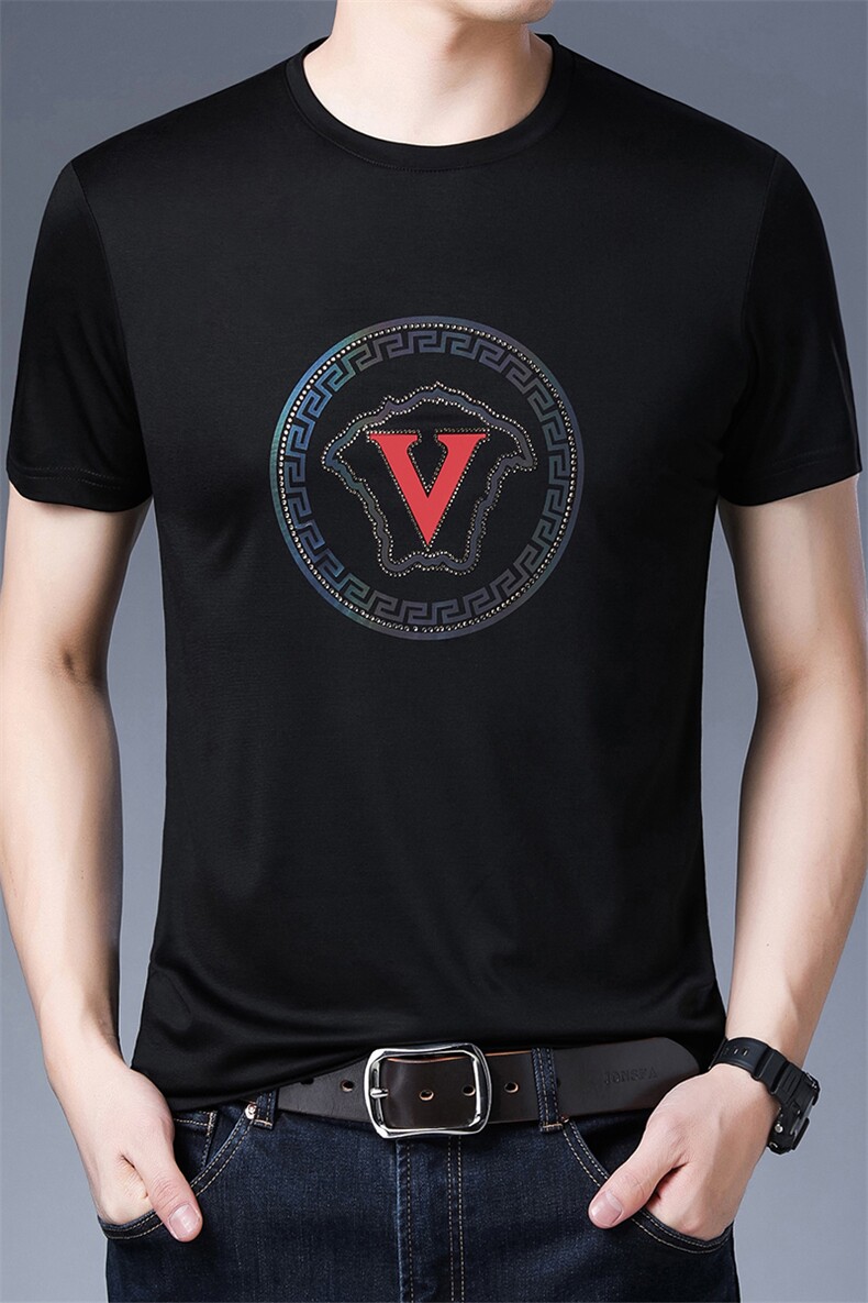 短袖t恤男2023新款夏季圆领潮流男装时尚休闲宽松半袖上衣,男装T恤,电商B212（原钱塘6029）