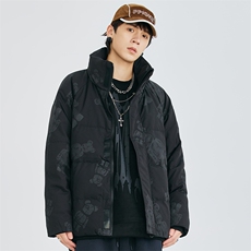 冬季立领宽松保暖羽绒外套潮牌小熊羽绒服A305-3711-P180控269，男装羽绒服，电商B306