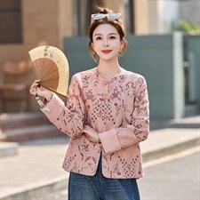 《现货》bao款重工满秀人丝提花面料手工高级花朵扣子短款上衣女图片