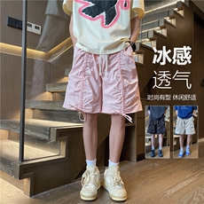 抖音品质夏季新款潮流褶皱宽松冰丝五分裤B315-K24145-特p30控58，男装牛仔裤，电商B315