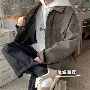 加绒加厚牛仔棉衣夹克情侣外套宽松牛仔衣HY02TP80控108常规TP60图片