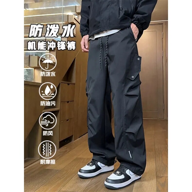 1506A/GK120/P32新款加绒冬季潮流宽松直筒春秋休闲长裤男图片
