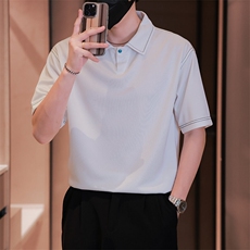 夏男翻领POLO衫拼色男休闲宽松休闲衬衣小伙A236-82570-P50，男装T恤，电商A236