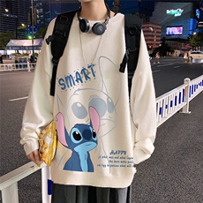 港风秋冬卡通动漫史迪仔宽松圆领毛衣男M6812P55控68，男装针织衫/毛衣，电商A268A