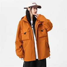 休闲拉链夹克情侣冲锋衣防风衣连帽外套JK451p75，男装夹克，电商D315