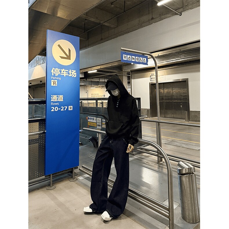 GMCS美式复古纽扣秋冬高级感慵懒风休闲帽衫外套HXD002-P58加绒65,女装短外套,星座910A