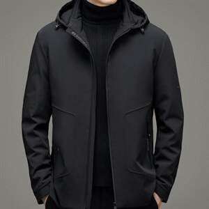 2023冬季新款脱卸帽羽绒服休闲外套中年爸爸装上衣YYYR15-P300图片