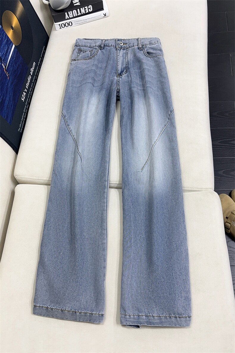 B221美式ins高街宽松直筒莱赛尔冰丝牛仔裤LK25488-特P45控88,男装牛仔裤,电商B221