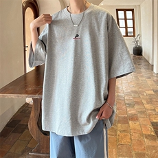抖音得物二开现货220克夏装重磅美式高街宽松短袖t恤MT199，男装T恤，电商A486-1