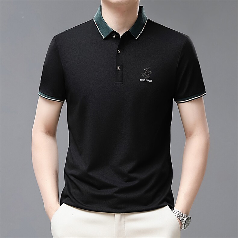 夏季男士短袖休闲t恤百搭polo衫中年爸爸夏装上衣QP1633-P55,男装Polo衫,星座1105-3