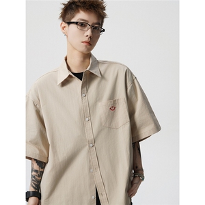 cityboy短袖衬衫男女夏新款宽松百搭半袖情侣防晒衬衣上衣933P45图片