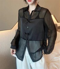 新款洋气时尚仿料气质衬衫，女装衬衫，L·H·X