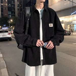 衬衫男2025春季新款港风宽松灯芯绒长袖衬衣CS025-P38图片