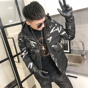 冬季印花棉服社会精神小伙加厚帅气棉衣保暖外套C301B-MF06图片