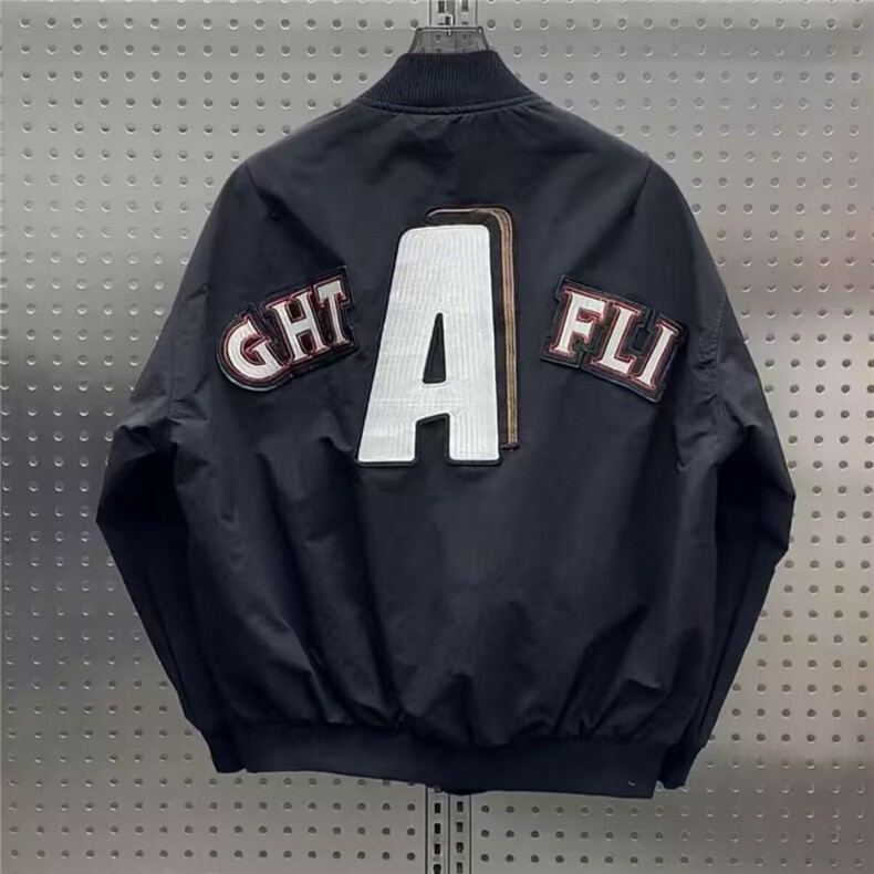 1506-1/J33931/P57新款潮牌美式贴标刺绣棒球服外套男士高档夹克图片