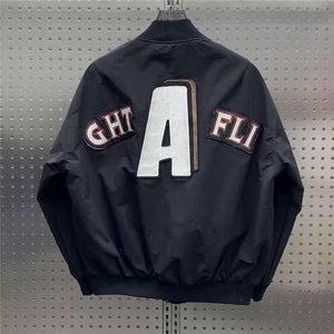 1506-1/J33931/P57新款潮牌美式贴标刺绣棒球服外套男士高档夹克图片
