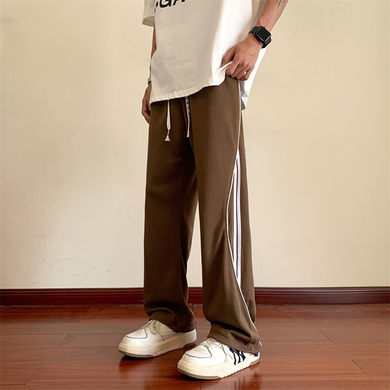韩版ins复古小众港味宽松百搭休闲阔腿裤长裤KK316-40,男装休闲裤,星座911-3