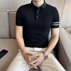 2024大货主推款4色抖音沙发风翻领短袖T恤T0251-P48，男装T恤，电商D342