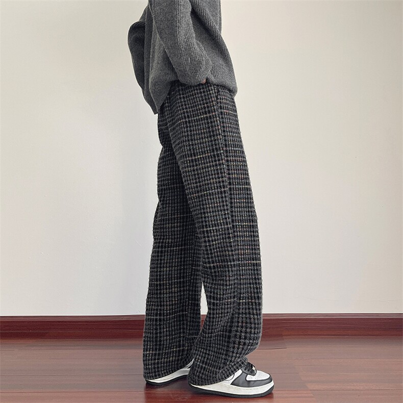 YK86127-P55美式复古七彩色格子灯芯绒裤男秋冬直筒裤子,男装休闲裤,电商A086-1