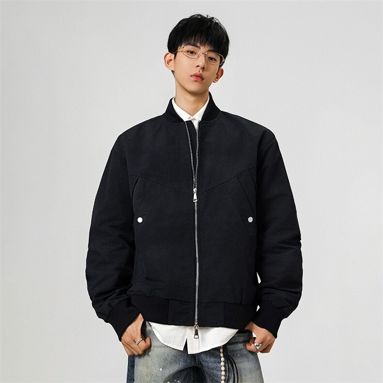 欧美风春秋新款男士休闲时尚简约立领拉链开衫外套潮HH6609P86，女装短外套，星座1013-5