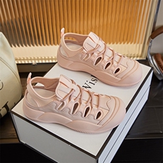 真皮运动凉鞋女2024夏季新款透气包头沙滩凉鞋休闲百搭舒适女鞋潮，女鞋凉鞋，电商A223