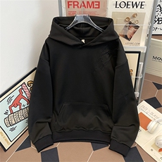 闪电纹刺绣连帽卫衣男秋季美式高街情侣外套休闲套头衫WY0236-P48，女装短外套，星座308B-2