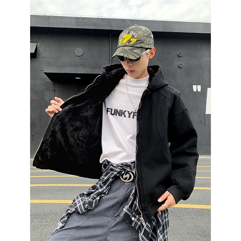 美式短款棉服外套秋冬季连帽休闲棉衣,男装棉衣,星座410-6（原星座1304-1）