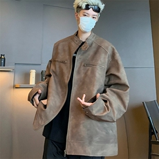 秋款复古做旧机车皮衣外套HY173P78，男装皮衣，星座1116-2