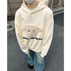 美式复古刺绣连帽绿色卫衣男女宽松百搭慵懒风外套，男装卫衣，星座716-4