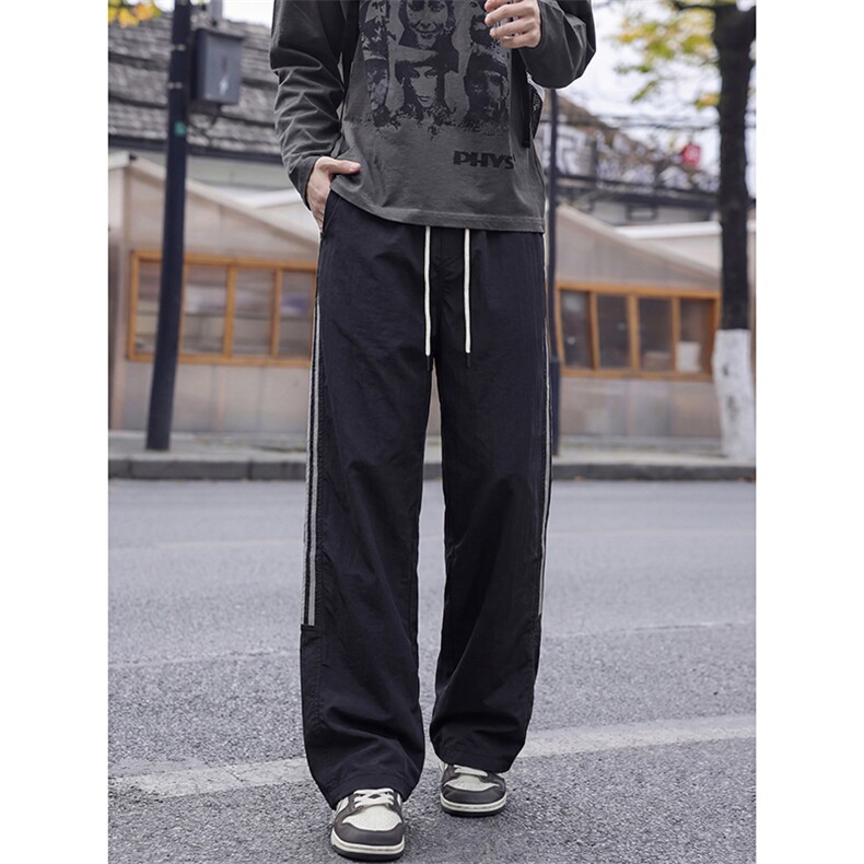 春款大量现货特P25速干三条杠休闲裤情侣直筒复古长裤DY5032,男装休闲裤,电商A178