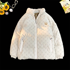 新款笑脸贴标字母加绒加厚保暖棉衣面包服A316-1-Y104P85控118，男装棉衣，星座906（原电商a316-1）