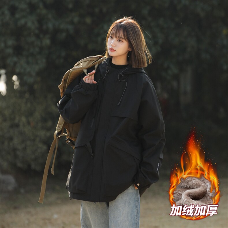 冬季加绒加厚工装冲锋衣中性夹克保暖上衣外套xz309A136特P95,男装夹克,星座309（原A406）