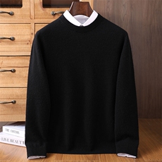 2025年秋季新款百搭一线橙伊基础圆领，男装针织衫/毛衣，榆莲羊绒