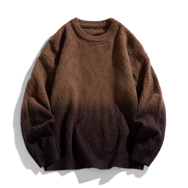 XZ-221/MY923/P65日系慵懒软糯渐变色保暖毛衣针织衫，男装针织衫/毛衣，星座221