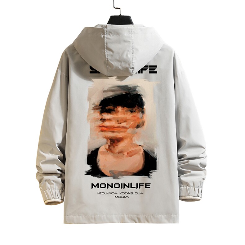 JK65213-P45连帽夹克男大码胖子棒球服上衣外套砖墙挂拍,男装夹克,电商A040A