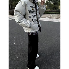假两件短款棉服男款冬简约时尚慵懒潮流流行日系无品牌新款，男装棉衣，星座506A