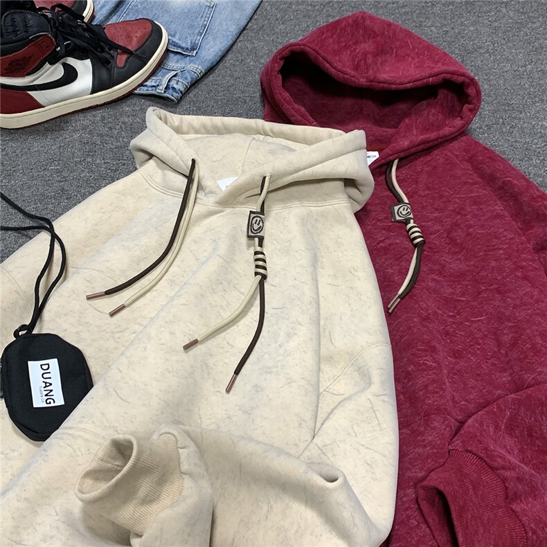 大大码秋季重磅高品质纯色砂洗做旧连帽卫衣JF20-特P62控98，男装卫衣，电商A422-1