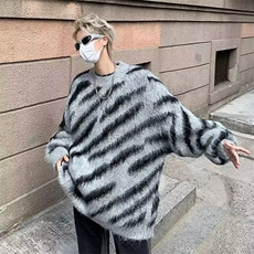圆领潮宽松型情侣装毛衣男秋冬季高级感慵懒风长袖青少年常规休闲，男装针织衫/毛衣，星座218-1（原230）