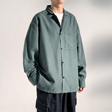模特-衬衫外套男春秋高级感翻领上衣7579-P38，男装衬衫，电商B380（原B361）