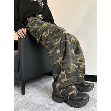 青少年男秋季迷彩纯棉休闲裤工装裤长裤子K0935-P63，男装工装外套，星座308B-2