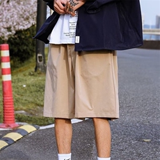休闲短裤日系潮牌夏季复古2025小直筒五分短裤男宽松五分裤子潮，男装牛仔裤，星座506A