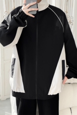 JK5003/P65春装新款个性撞色设计立领飞行员夹克男潮流上衣外套，男装夹克，电商A141